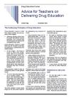 Advice for Teachers on Delivering Drug Education